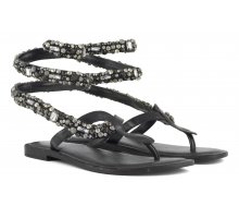 Acquistare Wrap up sandal with jewelled embroidery F08171824-0279